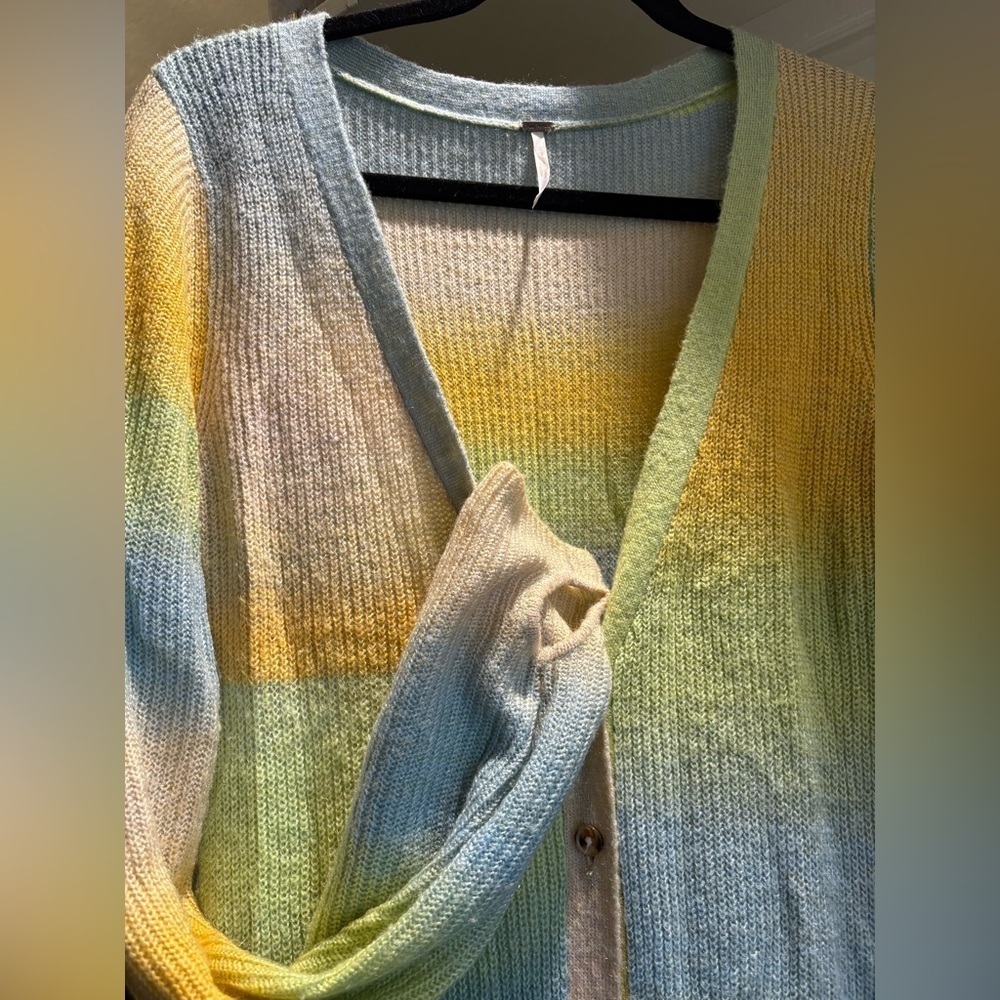 Free People Multicolor Striped Maxi Duster Sweater - Picture 5 of 6